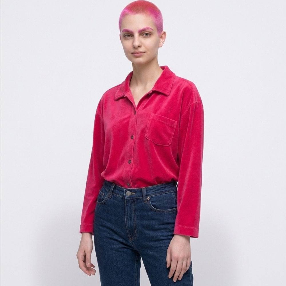 Women’s Pink Button-Up Shirt